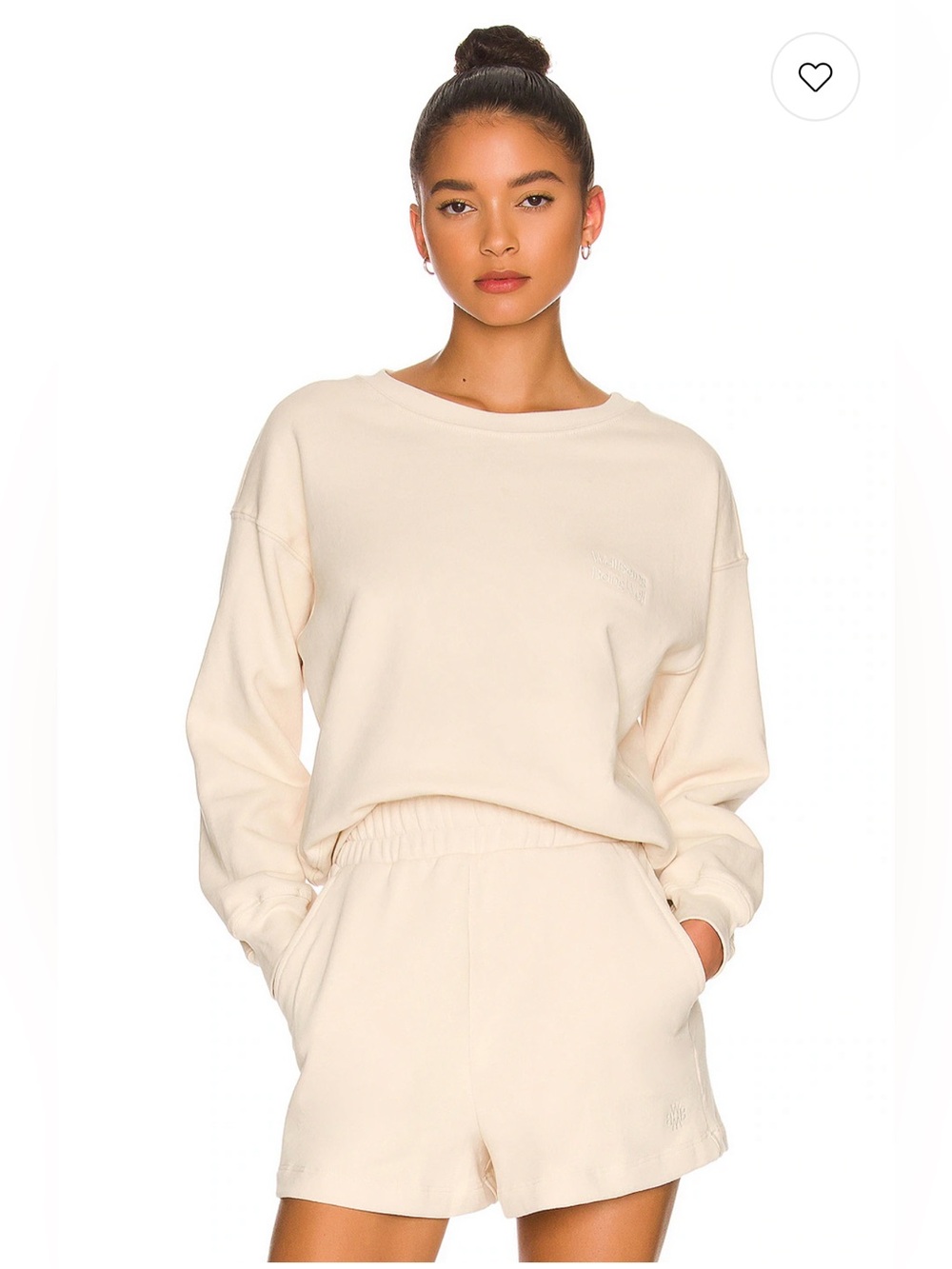Women's WellBeing + BeingWell Goldie Sweatshirt in Bone White, size small